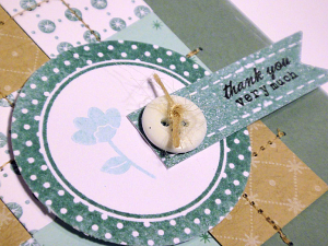 Quilted Thank You Card - detail