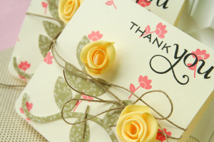 Thank You floral card set