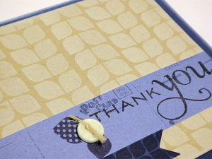 Modern Vintage Thank You Card - detail