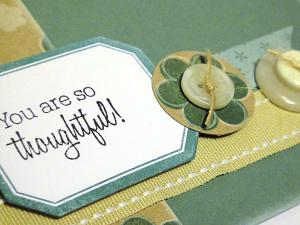 Thoughtful Flowers Card - detail