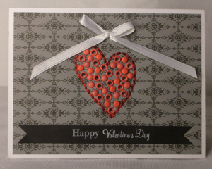 Stitched Heart with Brads & Eyelets