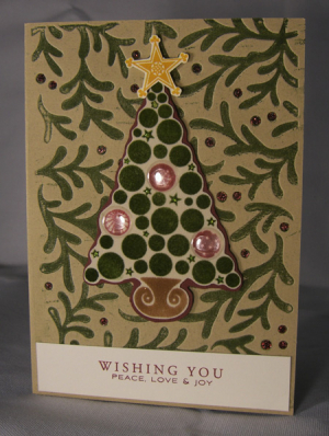 "Letterpress" Holly Christmas