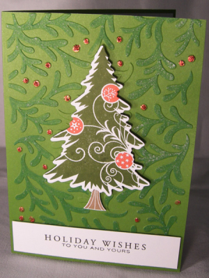 Embossed Holly Christmas