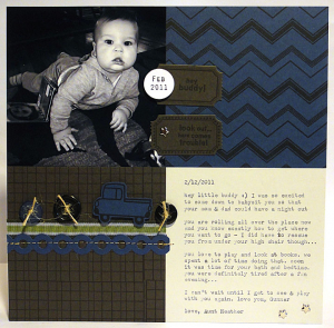 Hey Buddy Scrapbook Page
