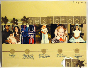 Yesterday Scrapbook Page