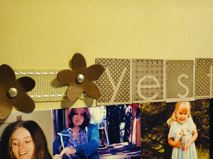 Yesterday Scrapbook Page - detail
