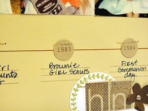 Yesterday Scrapbook Page - detail