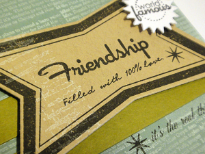 Retro Friendship Card - detail