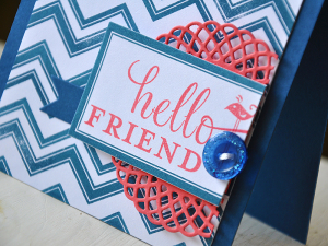 Navy Hello Friend Detail