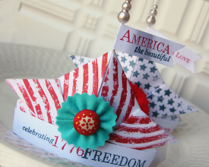 Red Stripes Place Card