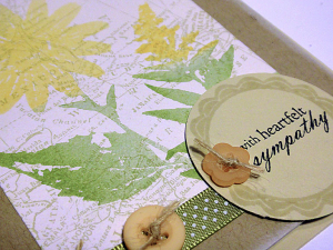 Wildflower Sympathy Card - detail