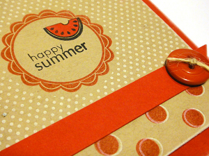 Watermelon Summer Card - detail
