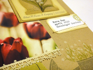 Hana in the Garden Scrapbook Page - detail