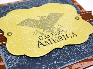 God Bless America Card - detail
