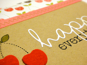 Happy Everything Cherries Card - detail