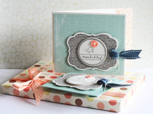 gift envelope with card and present