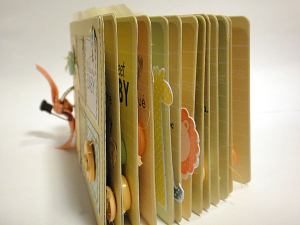 Baby Months Mini Scrapbook - side detail