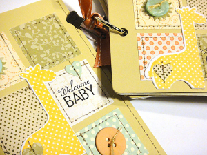 Baby Months Mini Scrapbook & Card - detail
