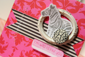 I'm Wild About You card - detail