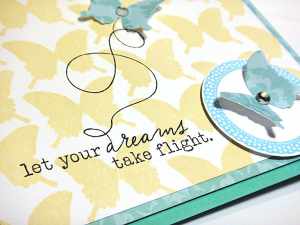 Butterfly Take Flight Card - detail