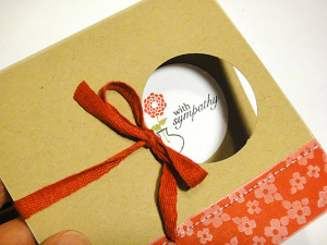 Sweet Sympathy Card - window detail