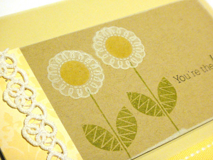 You are the Best Daisies Card - detail