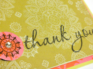 Mehndi Thank You Card - detail