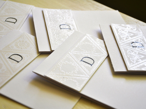 Monogrammed Cards Detail