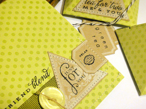 Tea for Two Card & Boxes - detail