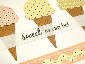 Sweet Ice Cream Cones Card - detail