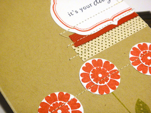 Flower Trio Card - detail