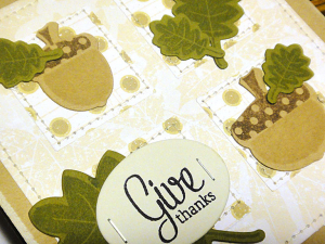 Autumn Thanks Card - detail