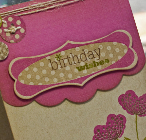 Pink Poppy Birthday sentiment