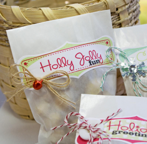 Quick Holiday Treat bags detail