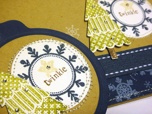 Twinkle Tree Card & Tag -detail