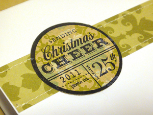 Christmas Cheer Tri-fold Photo Card - detail