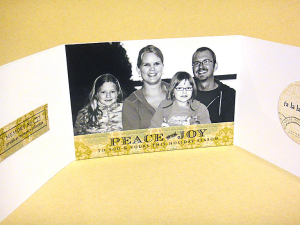 Christmas Cheer Tri-fold Photo Card - inside
