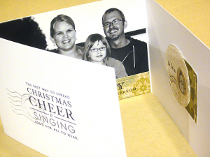 Christmas Cheer Tri-fold Photo Card - detail