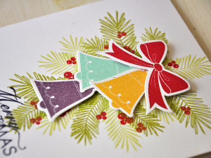 Merry Christmas Bell Trio Detail