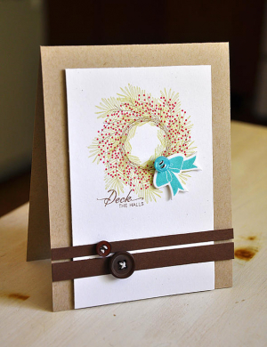 Deck The Halls Wreath Card