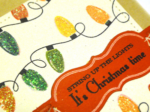 Christmas Lights Card - detail