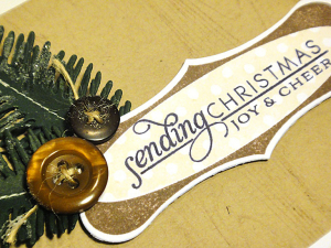 Rustic Christmas Joy Card - detail