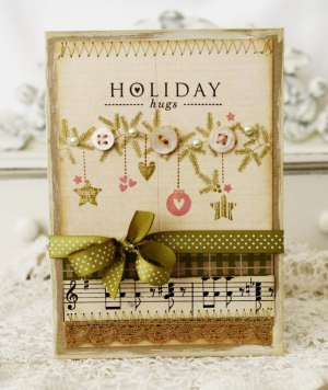 Holiday Hugs ornament and card