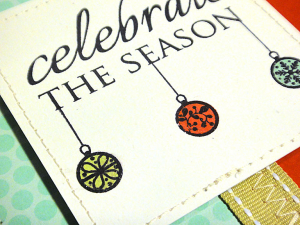 Decorated Celebrate Card - detail