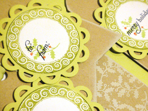 Merry Holiday Card & Tags - detail