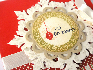 Merry Wishes Snowflake Card - detail