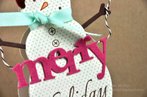 Merry Snowman detail