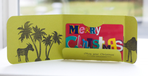Simple Nativity Gift Card Greetings inside