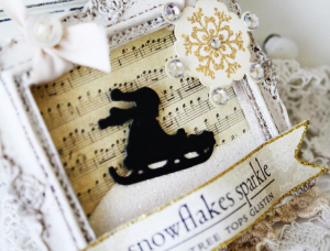 Snowflakes Sparkle Framed Ornament