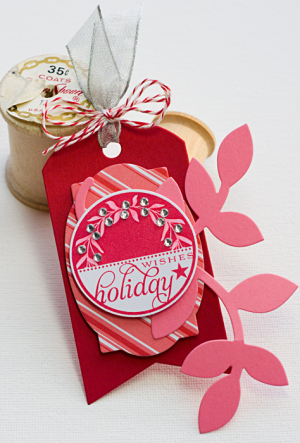 Elegant Holiday Wishes Tag